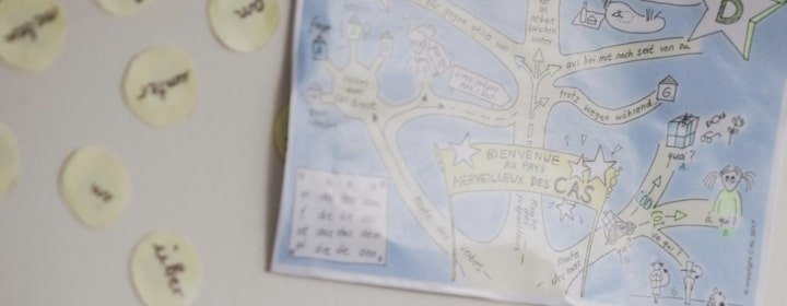 Support pédagogique destiné à un public écolier et étudiant utilisé pour des cours d'allemand